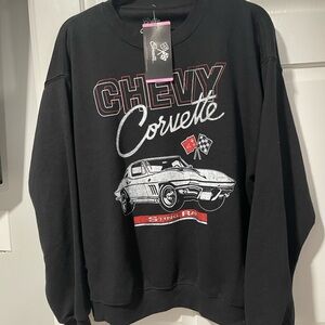 Chevy corvette Size small, slightly oversized crewneck Sweater NWT
